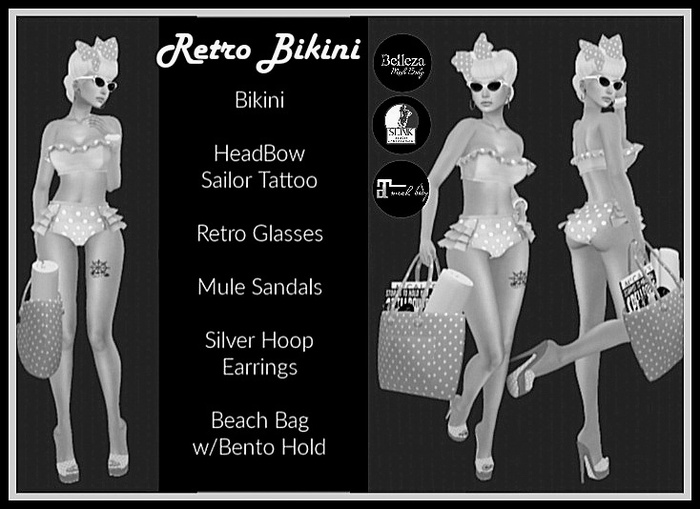 DEMO Retro  Bikini Outfit - 10 Minute Trial 