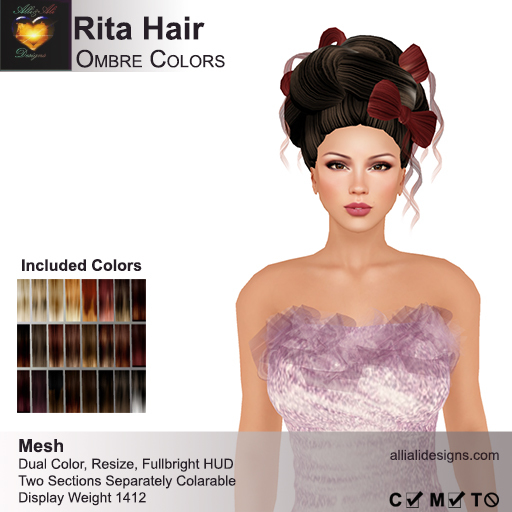A&A Rita Hair Ombre Colors, boxed