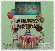 ~FDA~ STEAMPUNK~REGULAR BIRTHDAY PARTY KIT!