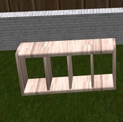 single hanging wall shelf - beige