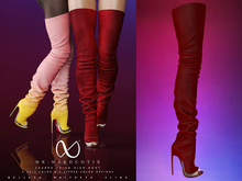 NX-Nardcotix Cearra Thigh High Boot Red