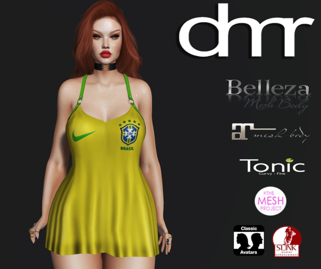 [DR] Mini Dress BRASIL CP ::MESH::