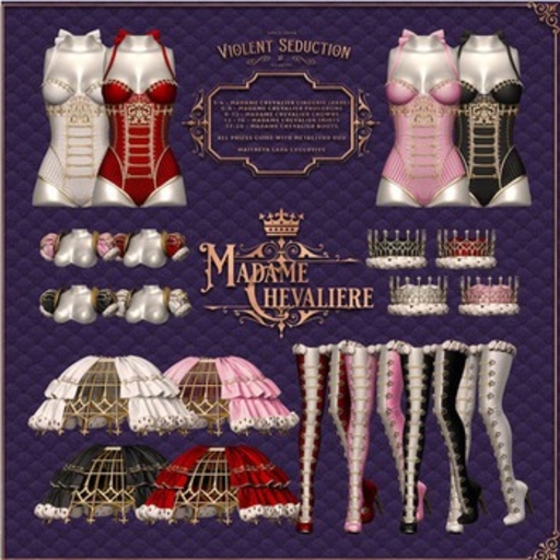 Violent Seduction - Madame Chevaliere Boots (Red)