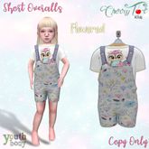 *Cherry Tot* Youth Fitted Overalls Flowered (Wear&Click)