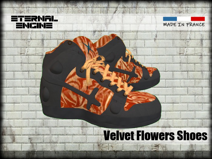 EE - Velvet Flower Shoes