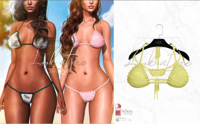 Look At Me. Jaylee Set : Bikini - yellow