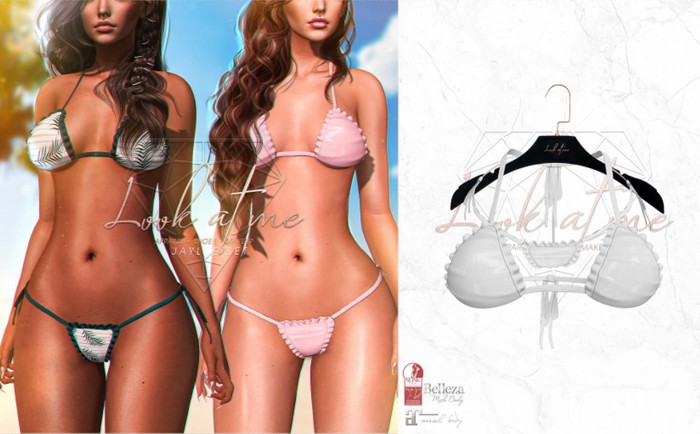 Look At Me. Jaylee Set : Bikini - white