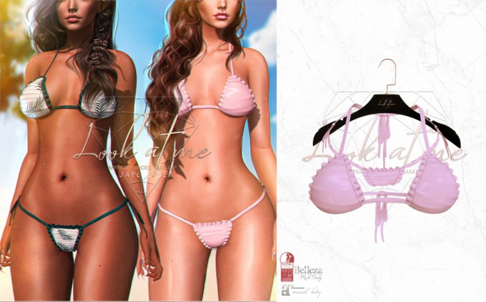 Look At Me. Jaylee Set : Bikini - pink