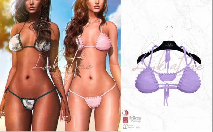 Look At Me. Jaylee Set : Bikini - lilac