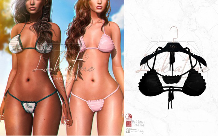 Look At Me. Jaylee Set : Bikini - black