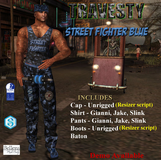 Travesty Street Figher Blue