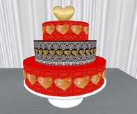 Golden Hearts Cake