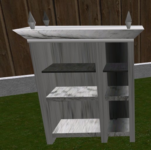 scribe book shelf  - rustic  white