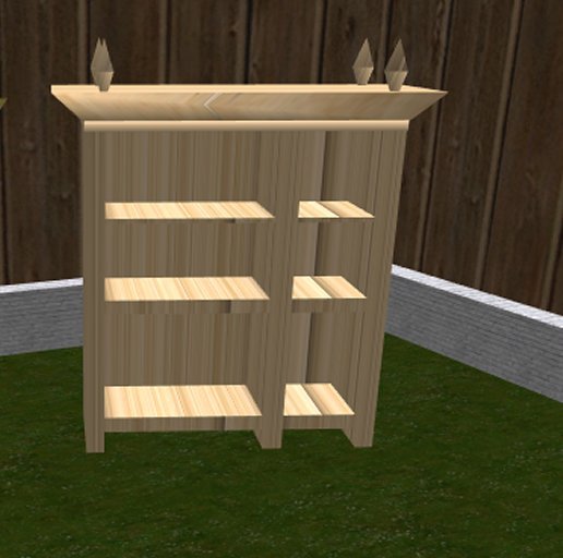 scribe book shelf  -rustic  beige