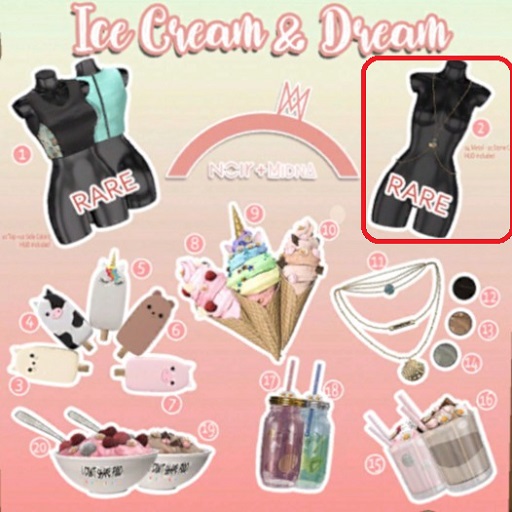 :::NOIR+MIDNA::: Ice Cream & Dream Gacha - 2. (F) RARE