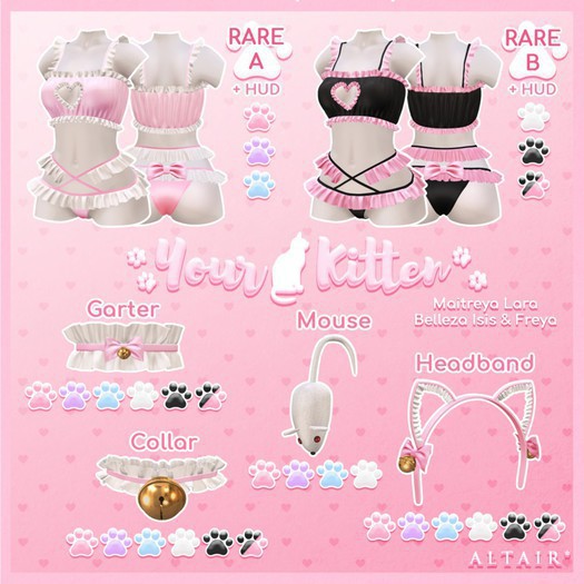 ALTAIR* kitten headband .violet.