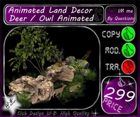 New Land Decor Animated Fawn / Owl