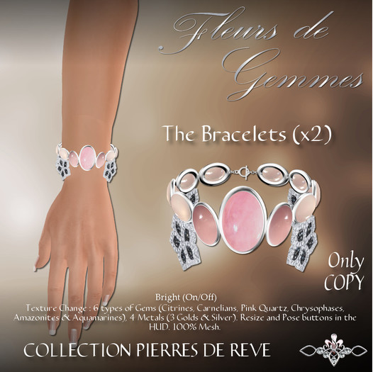 Nord Embel'Lys  Fleurs de Gemmes Bracelets
