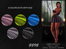 SUMMER DRESS 6 DOTS-5 COLORS WITH HUD