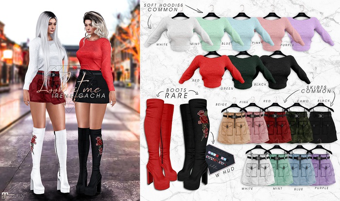 Look At Me. Irene : Skirt - blue COMMON