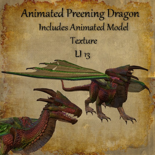 Bad Katz Animated Dragon Preening