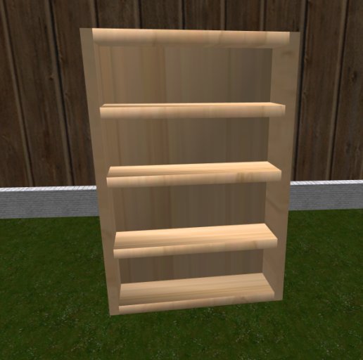 FIVE SHELF  book shelf - light wood