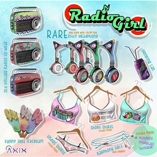 ::Axix:: RadioGirl KittyHeadphone RARE