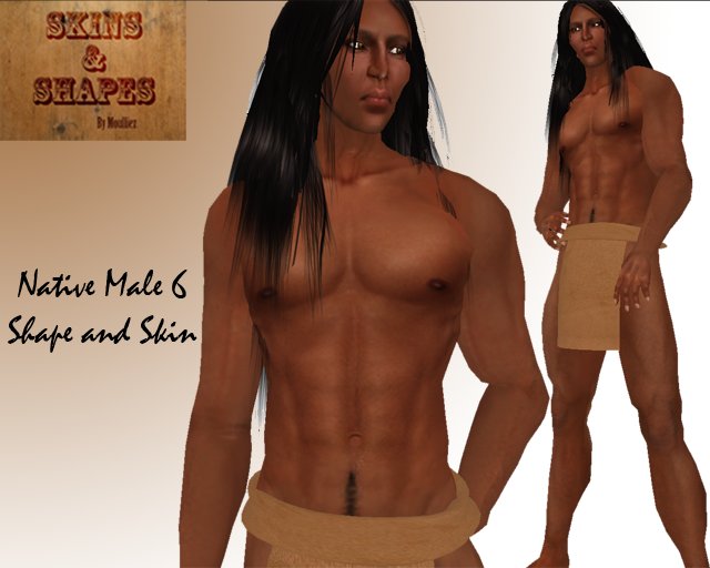Native American Male 6 Skin and Shape