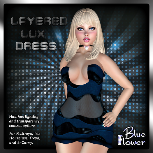 Blue Flower - Layered Lux Dress Blue