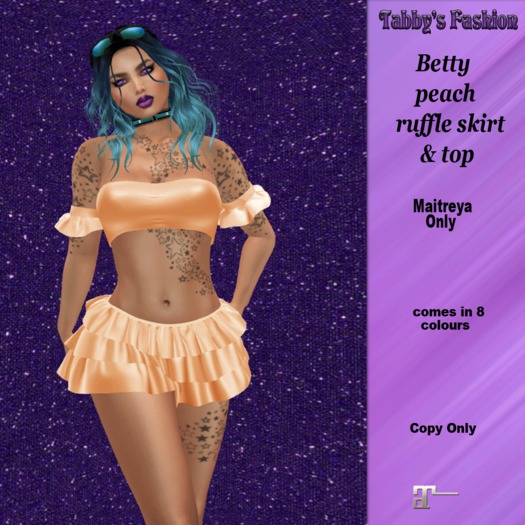 Betty's -peach- Ruffles Top & Skirt (Maitreya)   (Wear Me)