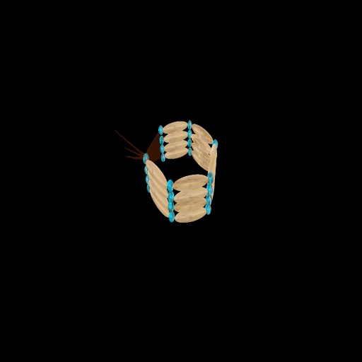 CHILD BONE WRISTBAND w/TURQUOISE BEADS