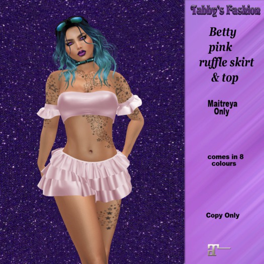Betty's -pink- Ruffles Top & Skirt 