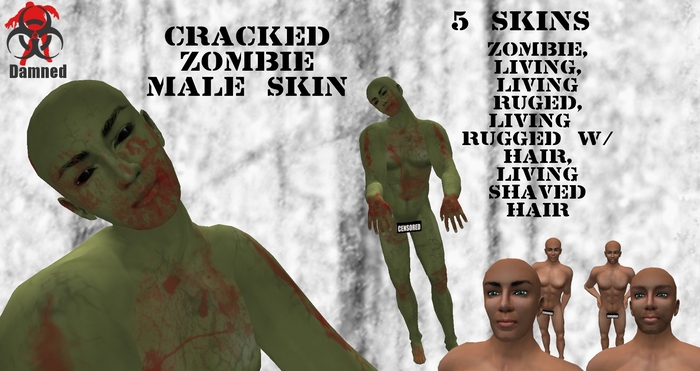 Cracked Zombie Skin Male