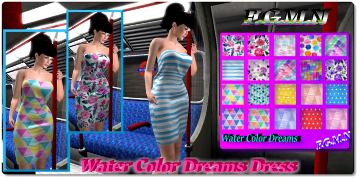 F.G.M.N/Water Color Dreams Dress/Maitreya