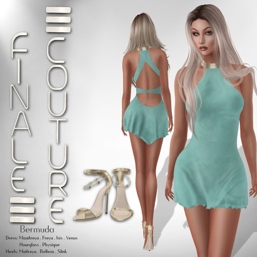 Finale Couture Bermuda - Aqua(Boxed)