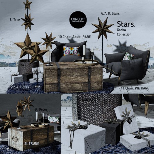 Concept} *11. Stars Chair. PG. RARE