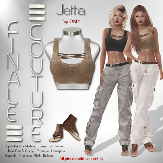 Finale Couture Jetta Top - Tan(Boxed)