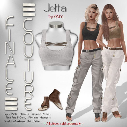 Finale Couture Jetta Top - Grey(Boxed)