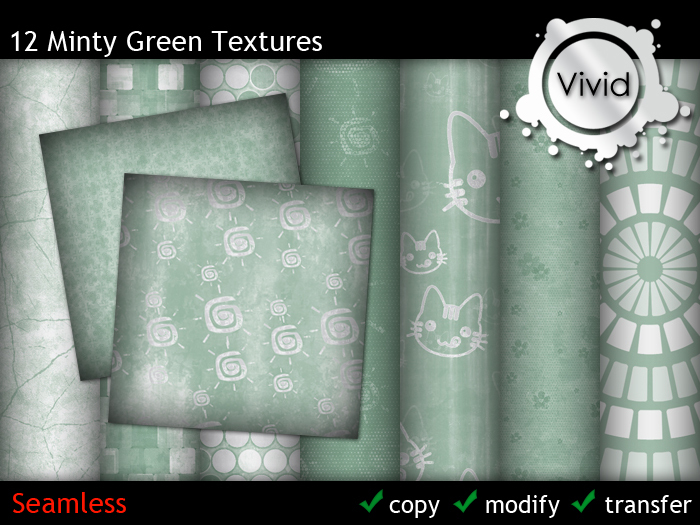 vivid - minty green textures