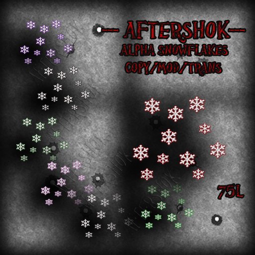 Aftershok Tex Alpha Snowflakes box