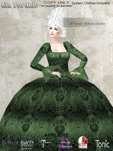 Pine Brocade Outfit (add)