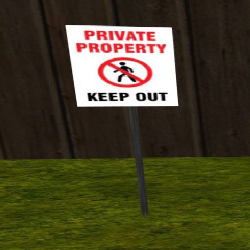  PRIVATE PROPERTY KEEP OUT road sign