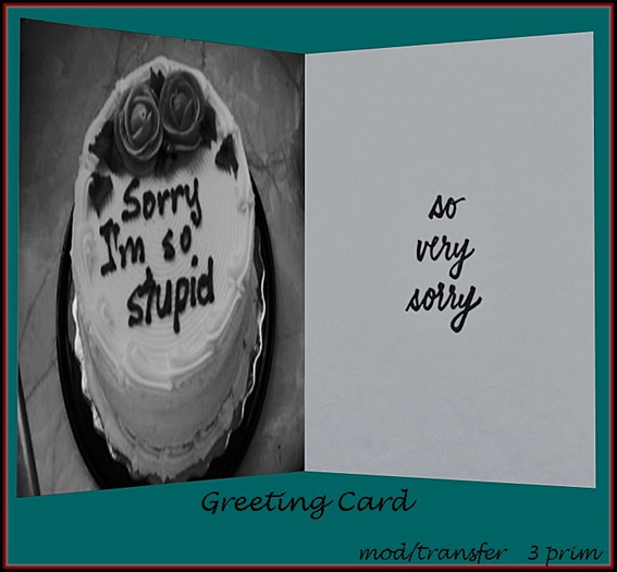 Greeting Card So Sorry