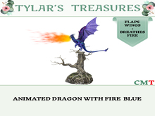 .:TT:.  ANIMATED DRAGON WITH FIRE  BLUE add me!