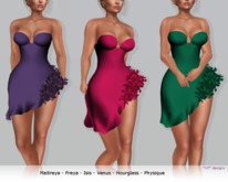 0006021 Mesh Mini Dress Flower Decor [HUD Fatpack]