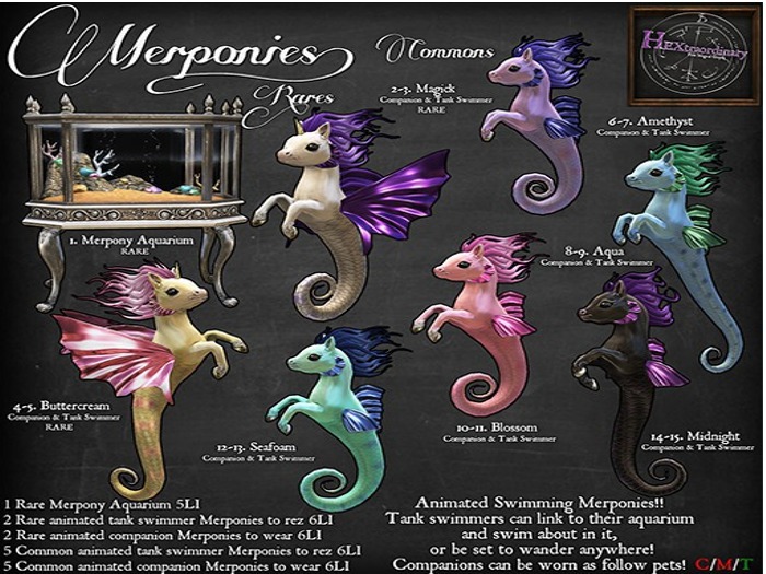 *HEXtraordinary* MerPony Tank Swimmer - Aqua (REZ)