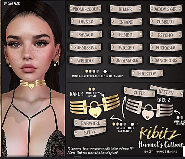 Kibitz - Harriet's metal plate collar - insane