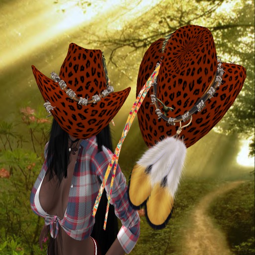 Brown Leopard Cowboy Hat  w/ resizer