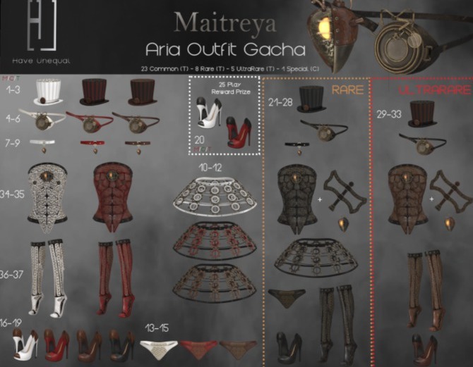 [HU]Aria SET RED 8 PIECES (MAITREYA)