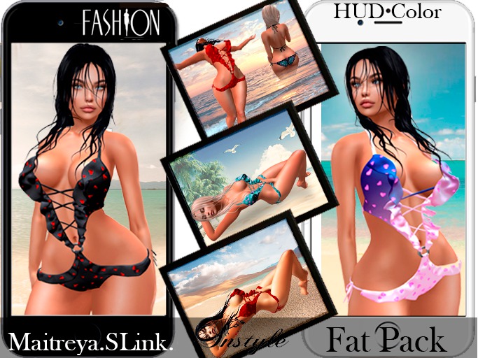 InStyl- Swimsuit-FATPAC v2 HUD color (Maitreya ,Slink)- Sale up to 25.08